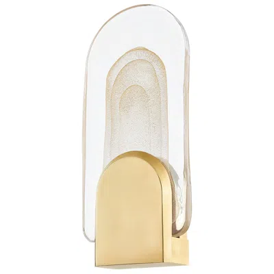 Corbett Morganite 16 1/2" High Vintage Brass Led Wall Sconce