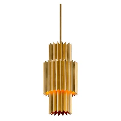 Corbett Moxy 9 1/2" Wide Gold Leaf Mini Pendant Light