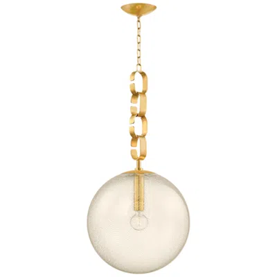 Corbett Nessa 17 3/4" Wide Vintage Brass Pendant Light