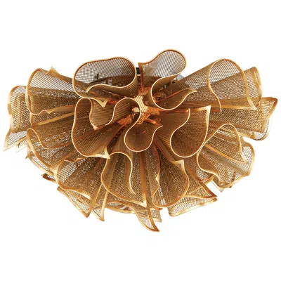 Corbett Pulse 23 1/4"w Gold Leaf 5-light Led Ceiling Light