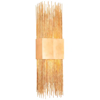 Corbett Sabine 28" High Vintage Gold Leaf 2-light Wall Sconce