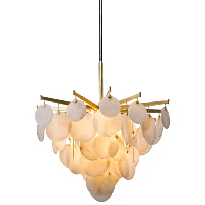 Corbett Serenity 34" Wide Gold Leaf Led Chandelier