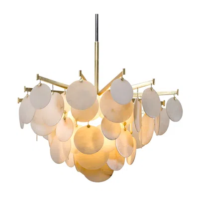 Corbett Serenity 40" Wide Gold Leaf Led Chandelier
