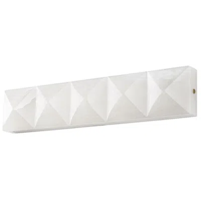 Corbett -standard Gypsum 5 In. Vintage Brass Wall Sconce