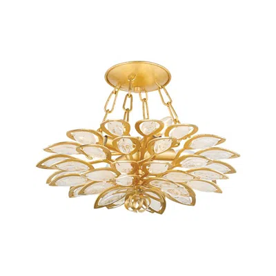 Corbett -standard Vittoria 18 In. Gold Leaf Semi Flush