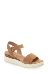 Cordani Arielle Ankle Strap Platform Wedge Sandal In Clove