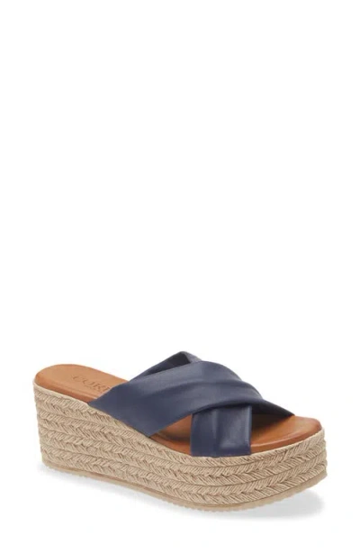 Cordani Bella Espadrille Wedge Sandal In Blue