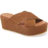 Cordani Bella Platform Wedge Slide Sandal In Cuero