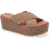 Cordani Bella Platform Wedge Slide Sandal In Taupe