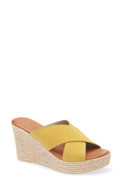 Cordani Braylin Espadrille Wedge Sandal In Mango Suede