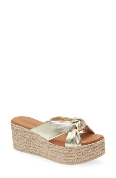 Cordani Brenda Platform Espadrille Sandal In Gold