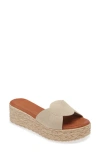 Cordani Britta Espadrille Platform Wedge Slide Sandal In Brown