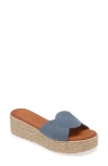 CORDANI BRITTA ESPADRILLE PLATFORM WEDGE SLIDE SANDAL