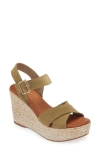 CORDANI BRITTANY ANKLE STRAP ESPADRILLE PLATFORM WEDGE SANDAL