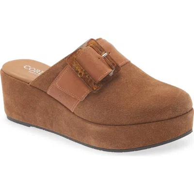 Cordani Camryn Buckle Platform Clog In Brown