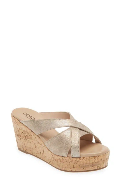 Cordani Devon Platform Wedge Sandal In Granito Corda