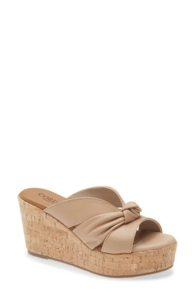 Cordani Dumont Platform Wedge Slide Sandal In Brown