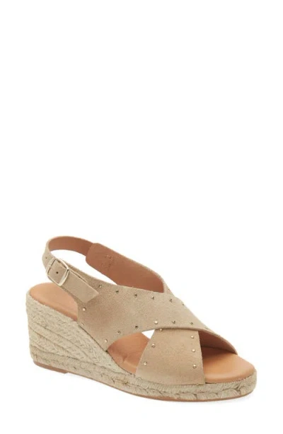 Cordani Eleni Slingback Espadrille Platform Wedge Sandal In Brown