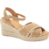 Cordani Ember Ankle Strap Espadrille Platform Wedge Sandal In Arena