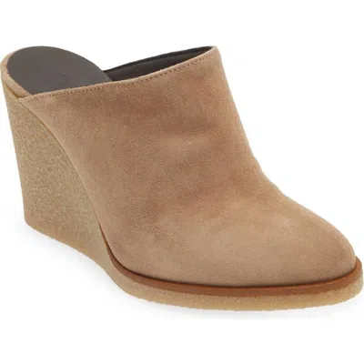 Cordani Florie Wedge Mule In Biscuit Suede