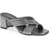 Cordani Imani Metallic Slide Sandal In Pewter