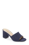 Cordani Irina Slide Sandal In Navy Suede