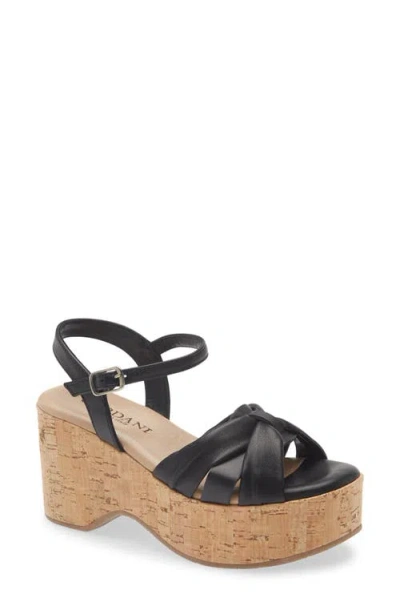 Cordani Jeffy Cork Platform Sandal In Black