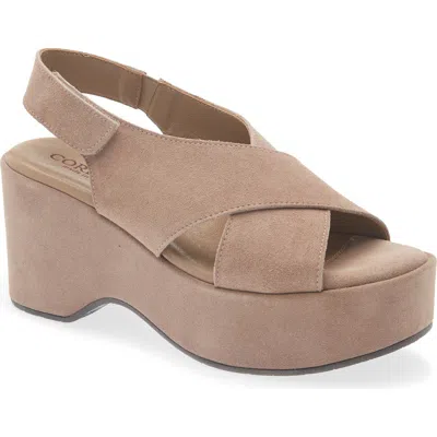 Cordani Jessie Slingback Platform Sandal In Brown