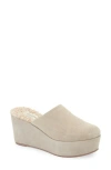Cordani Jules Faux Fur Lined Platform Mule In Gray