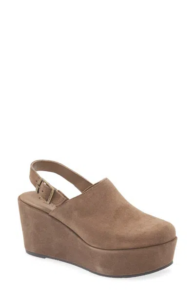 Cordani Jules Slingback Platform Wedge Clog In Brown
