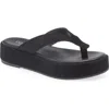 Cordani Kendra Platform Flip Flop In Black Suede