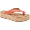 Cordani Kendra Platform Flip Flop In Papaya Leather