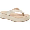 Cordani Kendra Platform Flip Flop In Soft Gold