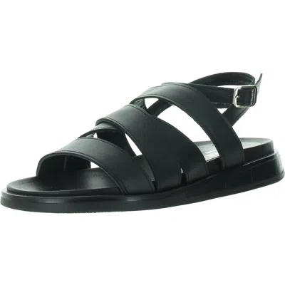 Cordani Krissy Womens Strappy Leather Gladiator Sandals In Black