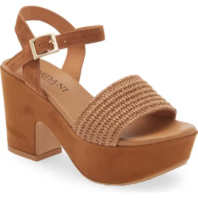 Cordani Liona Raffia Platform Sandal In Brown