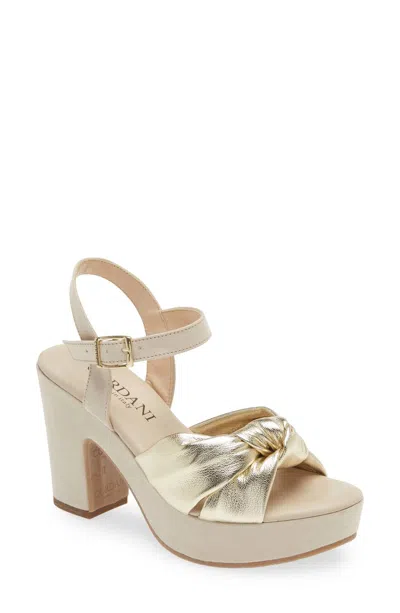 Cordani Lola Knotted Platform Sandal In Platino