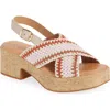 Cordani Malin Platform Sandal In Multi Crochet