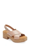 Cordani Malin Platform Sandal In Natural Leather