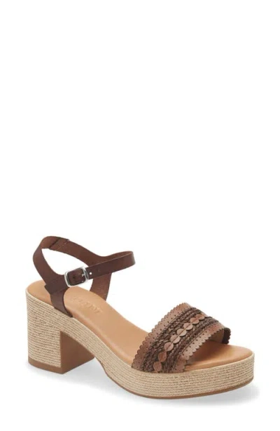Cordani Markelle Espadrille Ankle Strap Platform Sandal In Brown