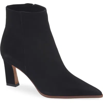 Cordani Norissa Pointed Toe Snakeskin Bootie In Black