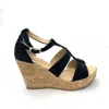 Cordani Raquel Platform Sandal In Navy Suede In Black