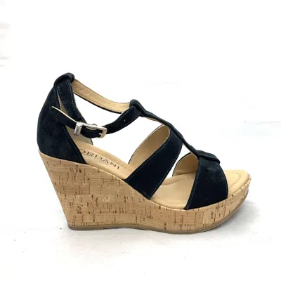 Cordani Raquel Platform Sandal In Navy Suede In Black