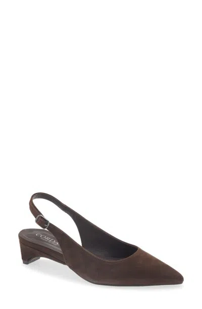 Cordani Royce Leather Slingback Pump In Brown