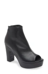 Cordani Tyra Peep Toe Platform Bootie In Nappa Nero In Black
