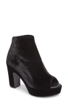 Cordani Tyra Peep Toe Platform Bootie In Black Velvet