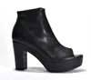 Cordani Tyra Peep Toe Platform Bootie In Nappa Nero