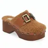 Cordani Winona Clog In Cognac Sheerling In Multi
