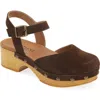 Cordani Winston Ankle Strap Platform Clog In Crosta Cacao