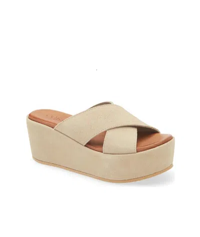 Cordani Women's Bella Platform Wedge Slide Sandal In Arena In Brown