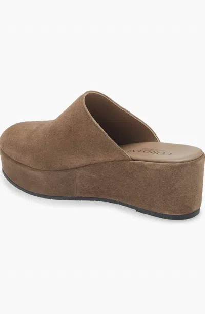 Cordani Women's Camryn Platform Wedge Mule In Crosta Fango In Beige